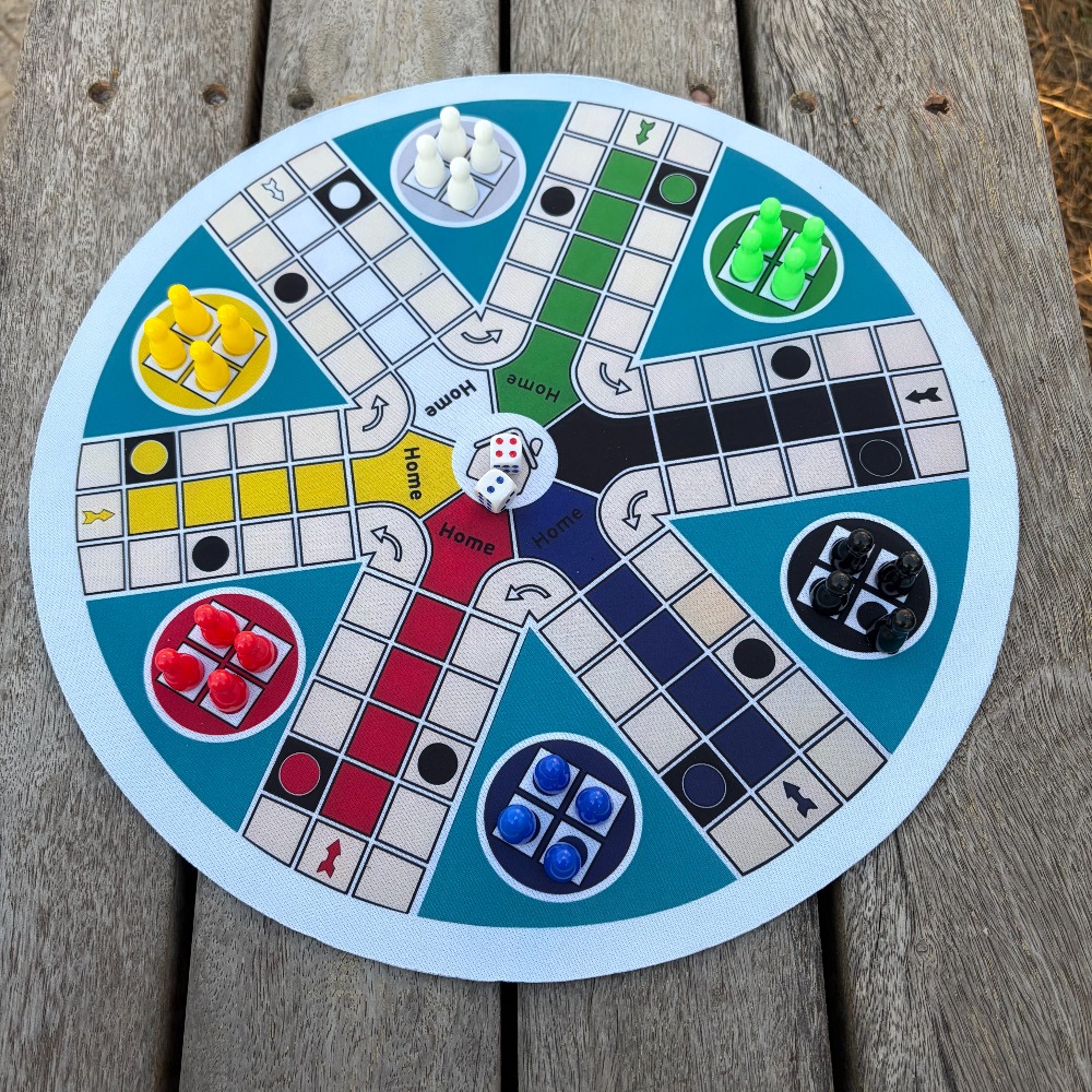 Board Game Ludo - กระดานเกมลูโด 6 ผู้เล่น ขนาดใหญ่ 35 ซม./13.78
