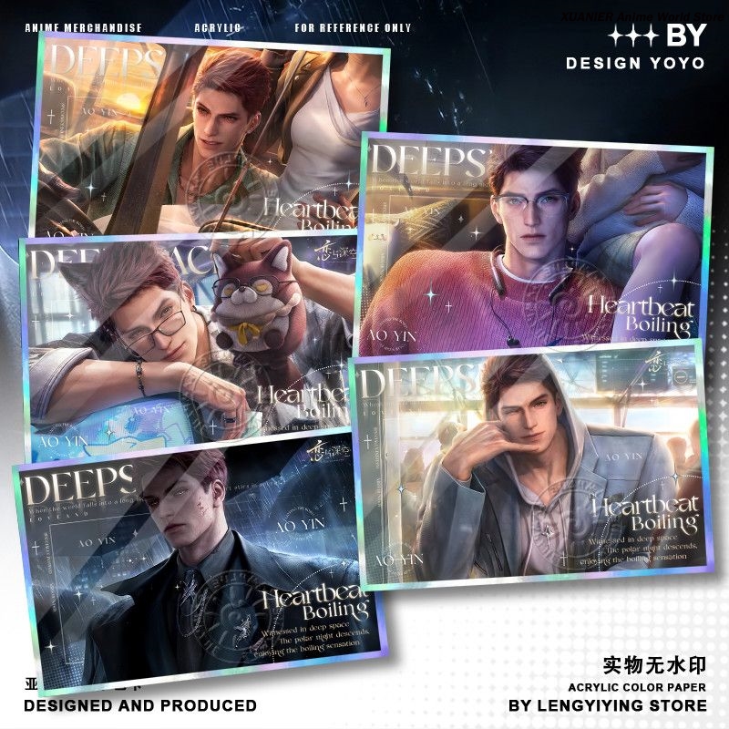 Board Games - อะคริลิคกระดาษสีธีมเกมวาลโกจากอนิเมะ Love and Deepspace ของขวัญการ์ดเซ็นชื่อสำหรับคอสเพลย์