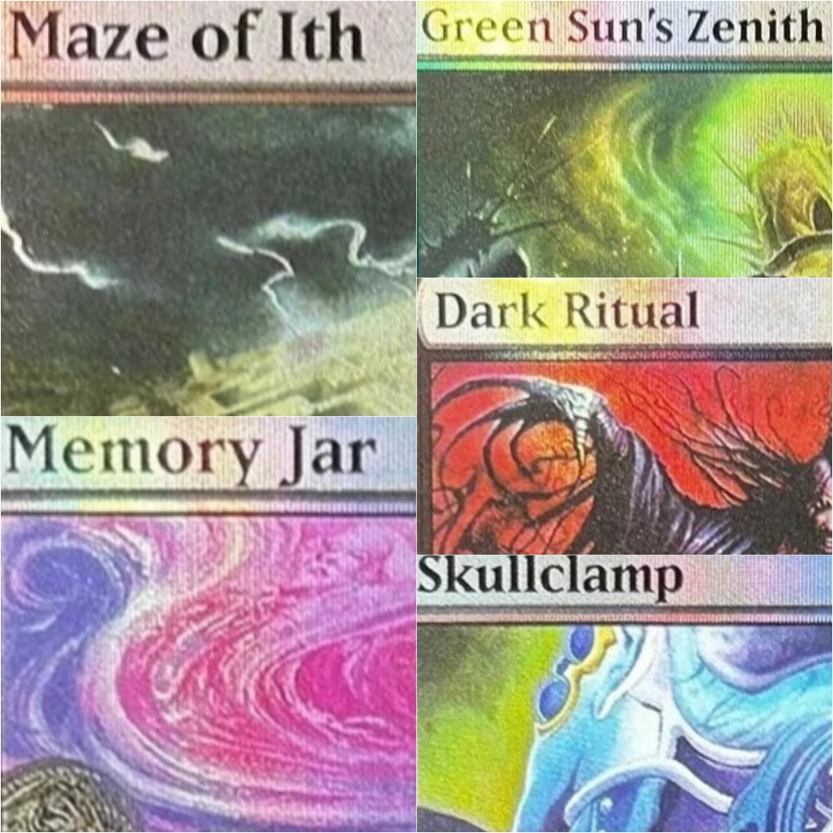 Board Game Qwirkle - การ์ดพร็อกซี่ TCG คุณภาพสูง 'Tinker /Memory Jar/Skullclamp/Maze