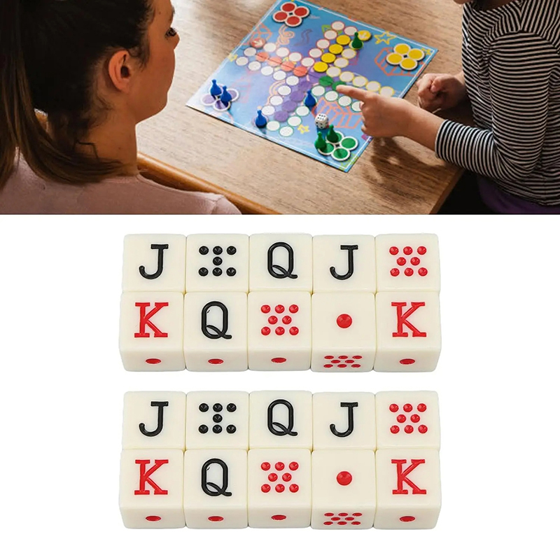 Board Game Ludo - ลูกเต๋าอะคริลิคมุมสี่เหลี่ยม16มม. 10ชิ้น/เซ็ตลูกเต๋าตั้งโต๊ะลูกเต๋าสเปนเกมกระดานเพื่อความสนุกสนานในครอบครัวผับเกมกระดานของเล่น