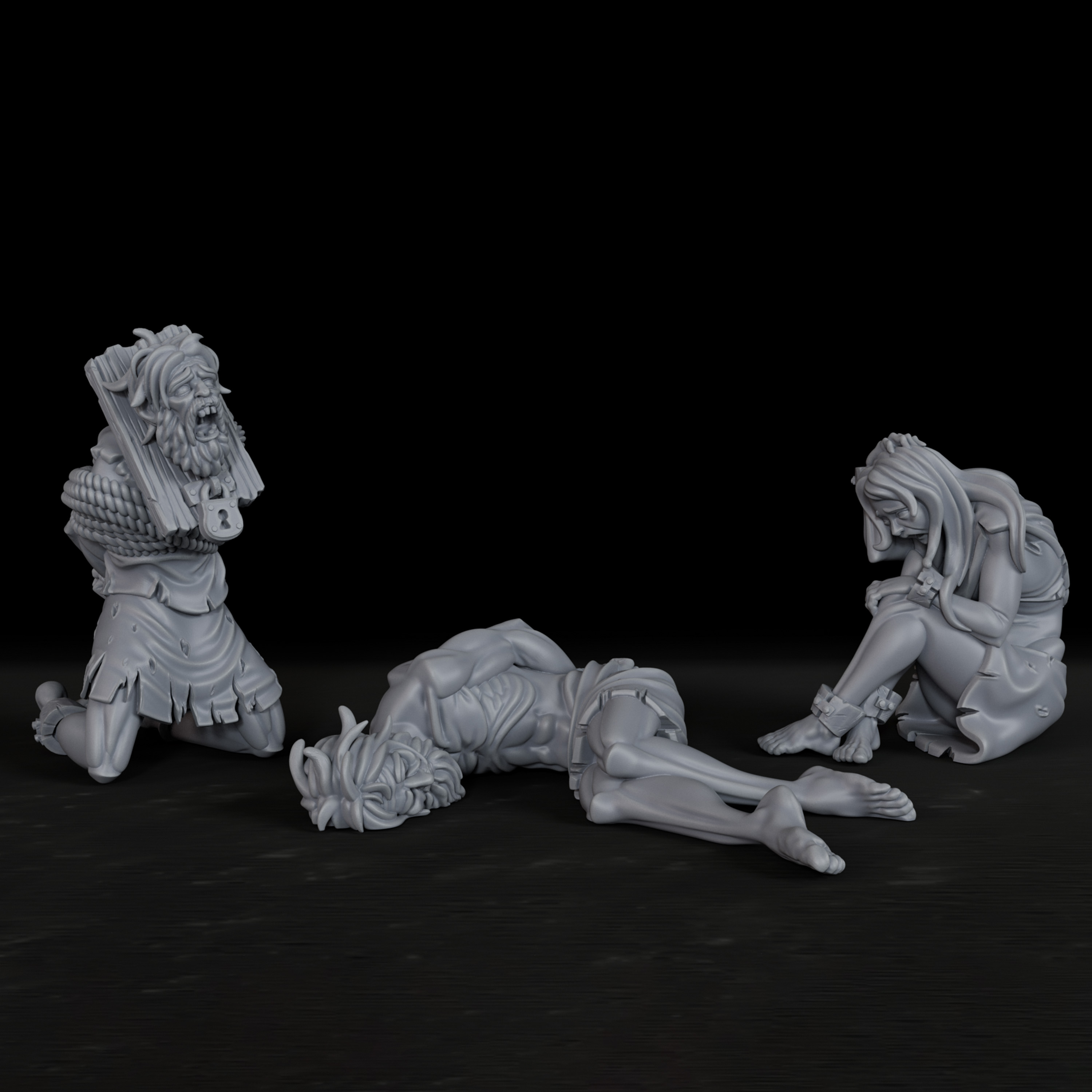 Miniature Terrain Set - ชุดโมเดลจิ๋วสำหรับนักเล่นเกม RPG นักโทษในดันเจี้ยน - ของขวัญสุดพิเศษสำหรับผู้ที่ชื่นชอบ RPG