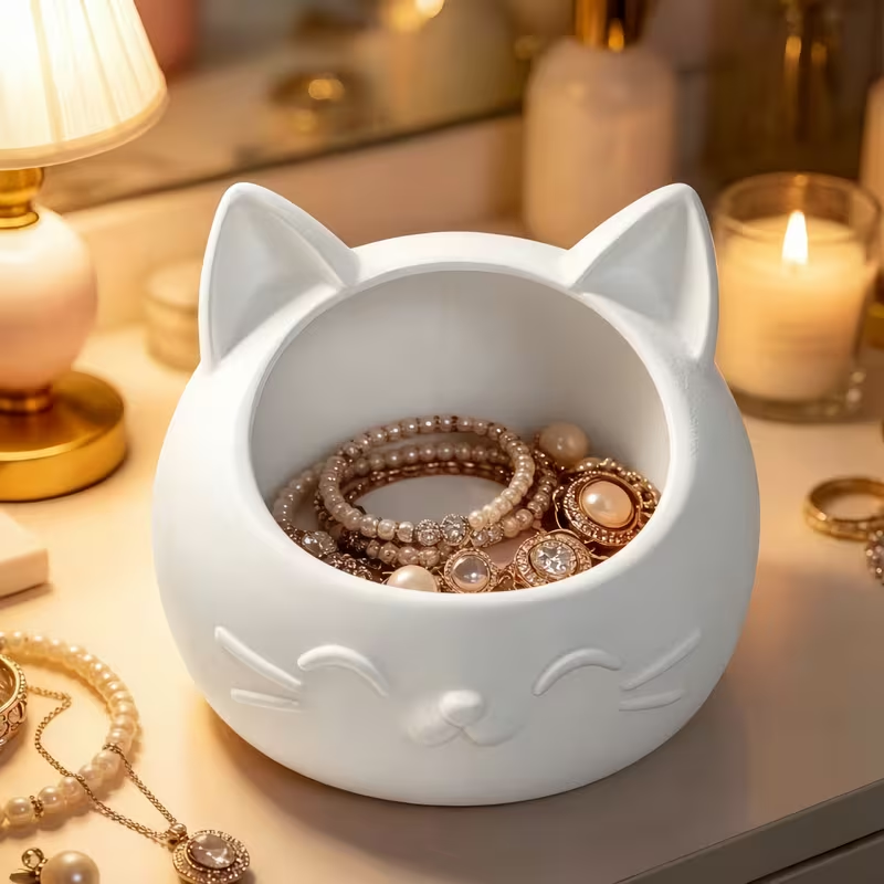 กล่องเก็บของรูปแมวการ์ตูนขนาดเ - Token Tray Organizer บทวิจารณ์และราคา
