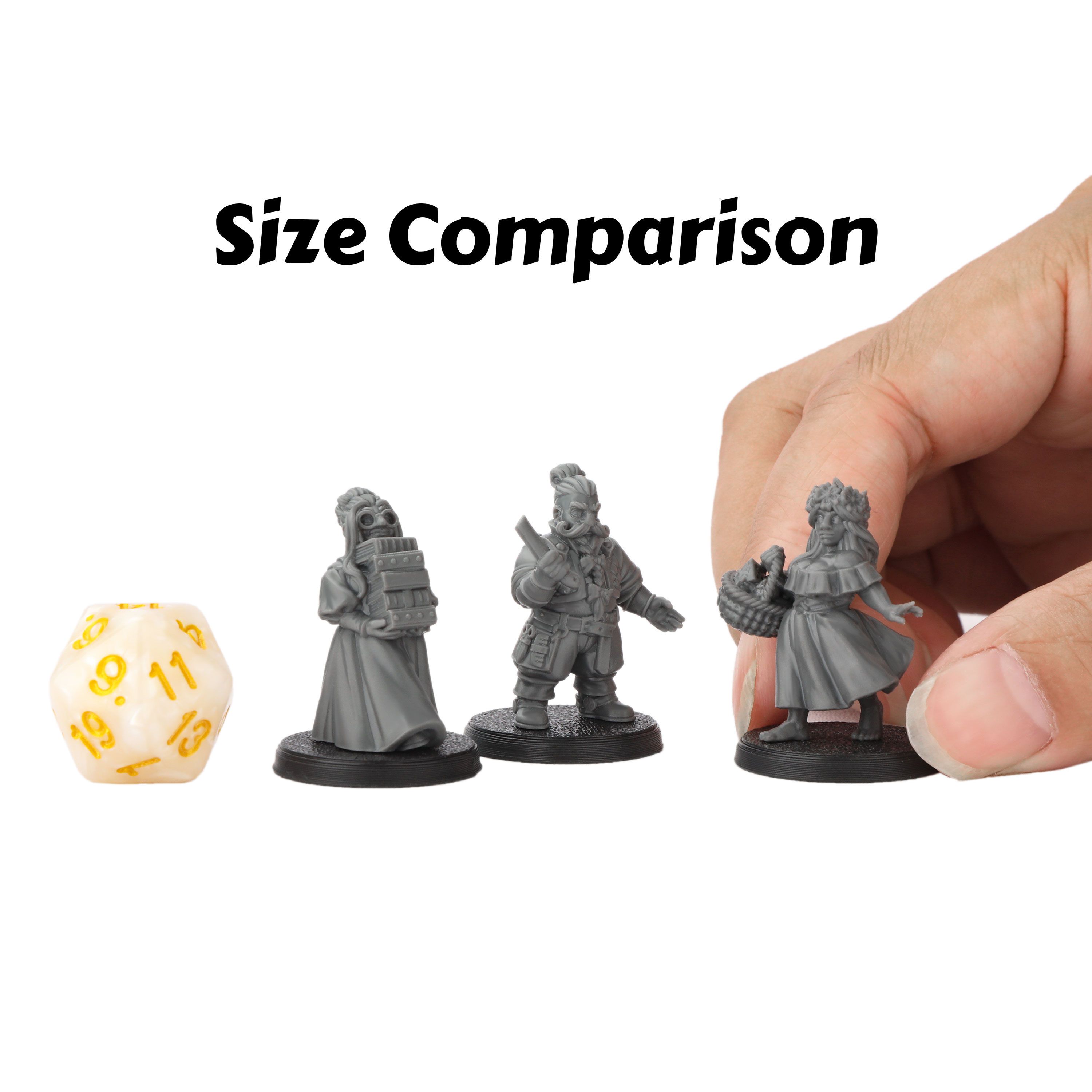 3 ชิ้น RPG Dwarves Citizen Min - Miniature Terrain Set บทวิจารณ์และราคา