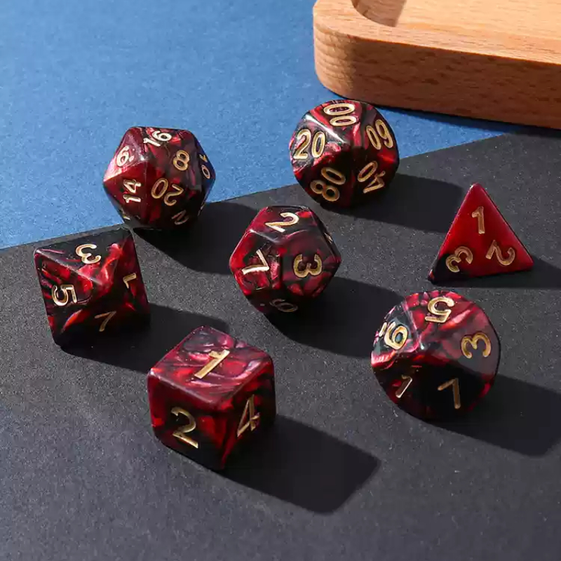 Polyhedral ลูกเต๋าคู่สีสีแดงสี - Board Game Ludo บทวิจารณ์และราคา