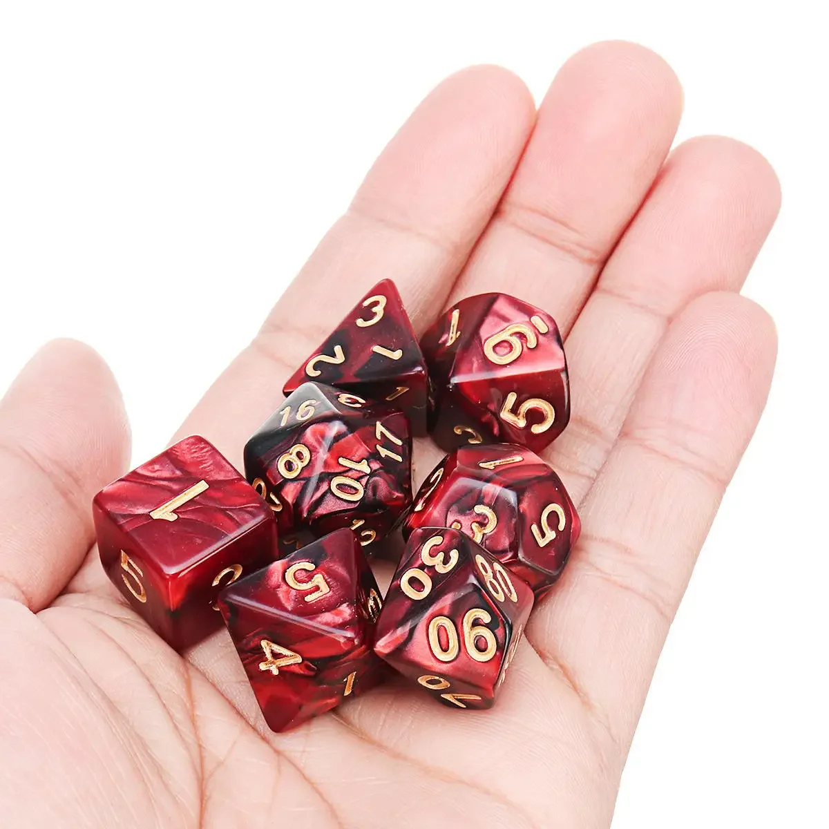 Polyhedral ลูกเต๋าคู่สีสีแดงสี - Board Game Ludo บทวิจารณ์และราคา