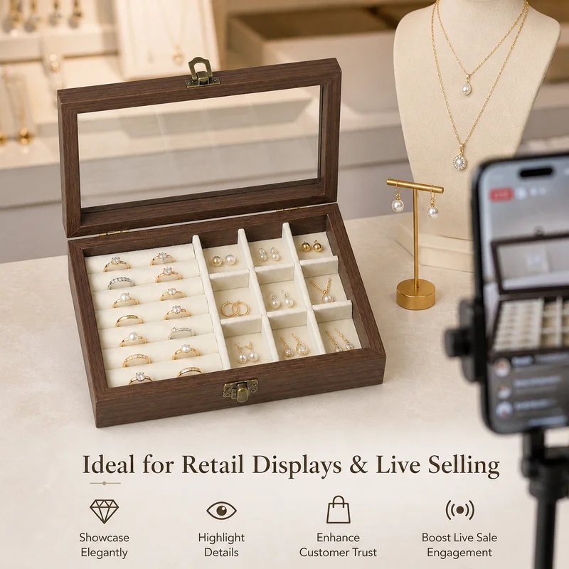 กล่องเก็บเครื่องประดับกำมะหยี่ - Token Tray Organizer บทวิจารณ์และราคา